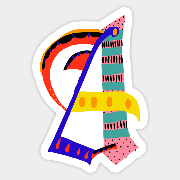 First Letter - A Sticker by ezrawsmith